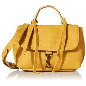 Twig & Arrow Knotted Strips Flap Mini Satchel Crossbody Purse Gold 8" x 5" NWT